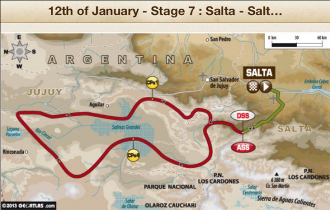 Dakar Rally 2014: etappe 7; van Salta naar Uyuni